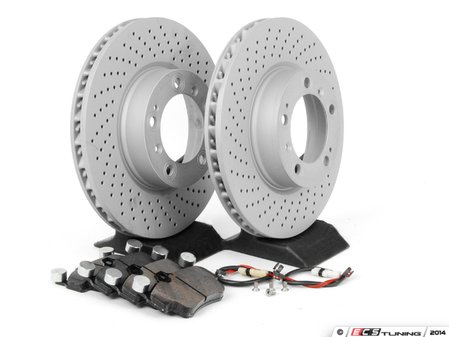 ES#2594702 - 99735193905FPKT - Front Brake Service Kit - Featuring Zimmerman Z-Coated rotors and Hawk HPS brake pads - Assembled By ECS - Porsche