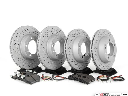 ES#2594724 - 98661236500PERKT - Front & Rear Brake Service Kit - Featuring Zimmerman Z-Coated rotors and Hawk HPS brake pads - Assembled By ECS - Porsche