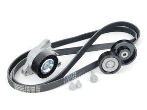 ES#2718492 - 2722000270KT4 -  Accessory Belt Kit - Includes belt tensioner, all pulleys, belt, and hardware - Assembled By ECS - Mercedes Benz