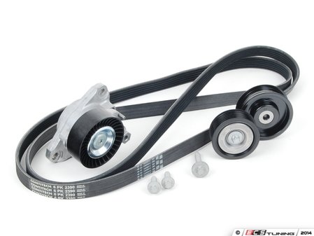 ES#2718492 - 2722000270KT4 -  Accessory Belt Kit - Includes belt tensioner, all pulleys, belt, and hardware - Assembled By ECS - Mercedes Benz