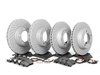 ES#2594740 - 98735240301PERKT - Performance Front & Rear Brake Service Kit - Featuring Zimmerman Z-Coated rotors and Hawk HPS brake pads - Assembled By ECS - Porsche