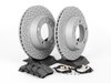 ES#2594742 - 98735240301RPKT - Performance Rear Brake Service Kit - Featuring Zimmerman Z-Coated rotors and Hawk HPS brake pads - Assembled By ECS - Porsche