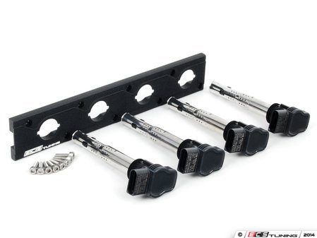 ES#2713396 - 002598ECS05KT - 2.0T Coil Pack Conversion Kit - Stage 1 - Includes wrinkle black conversion plate -w- black 2.0T coils - ECS - Audi Volkswagen