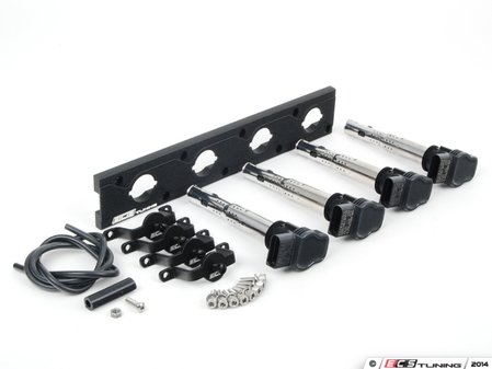 ES#2713427 - 002598ECS06AKT - 2.0T Coil Pack Conversion Kit - Stage 2 - Includes wrinkle black conversion plate -w- black 2.0T coils and black hold down kit - Assembled By ECS - Audi Volkswagen