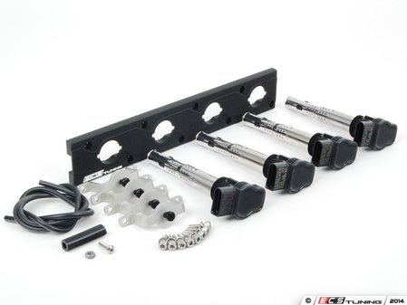 ES#2713429 - 002598ECS08AKT - 2.0T Coil Pack Conversion Kit - Stage 2 - Includes wrinkle black conversion plate -w- black 2.0T coils and black hold down kit - Assembled By ECS - Audi Volkswagen