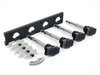 ES#2713395 - 002598ECS08KT - 2.0T Coil Pack Conversion Kit - Stage 2 - Includes wrinkle black conversion plate -w- black 2.0T coils and silver hold down kit - ECS - Audi Volkswagen