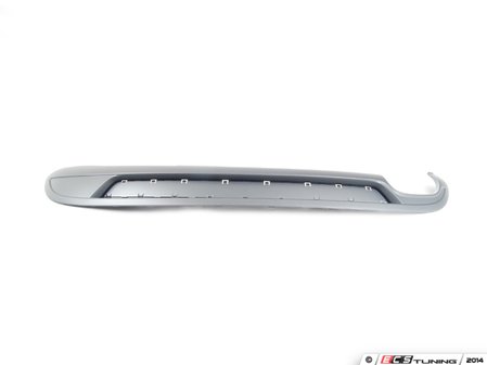 ES#451243 - 8K0807521C1RR - S-Line Rear Diffuser - Platinum Grey - With single exit exhaust openings for dual tips - Genuine Volkswagen Audi - Audi