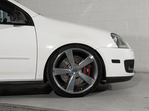 ES#5424711 - 628-7-23535-MK5 - 19" Alzor Style 628 Wheel and Tire Package - 235/35R19 - VW MK5 Rabbit/GTI/R32/Jetta - 19x8.5 ET45 5x112 57.1CB - Gloss Gunmetal/Machined Face - With your choice of tires mounted and balanced for an easy install! - Alzor - Volkswagen