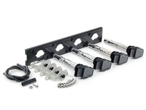 ES#2713440 - 002598ECS16AKT - 2.0T Coil Pack Conversion Kit - Stage 2 - Includes anodized black conversion plate -w- black 2.0T coils and silver hold down kit - Assembled By ECS - Audi Volkswagen