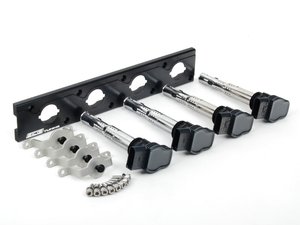 ES#2713405 - 002598ECS16KT - 2.0T Coil Pack Conversion Kit - Stage 2 - Includes anodized black conversion plate -w- black 2.0T coils and silver hold down kit - ECS - Audi Volkswagen