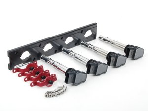 ES#2713408 - 002598ECS15KT - 2.0T Coil Pack Conversion Kit - Stage 2 - Includes anodized black conversion plate -w- black 2.0T coils and red hold down kit - ECS - Audi Volkswagen