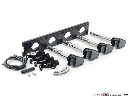 ES#2713431 - 002598ECS14AKT - 2.0T Coil Pack Conversion Kit - Stage 2 - Includes anodized black conversion plate -w- black 2.0T coils and black hold down kit - Assembled By ECS - Audi Volkswagen