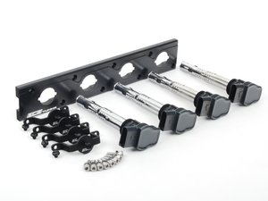 ES#2713409 - 002598ECS14KT - 2.0T Coil Pack Conversion Kit - Stage 2 - Includes anodized black conversion plate -w- black 2.0T coils and black hold down kit - ECS - Audi Volkswagen