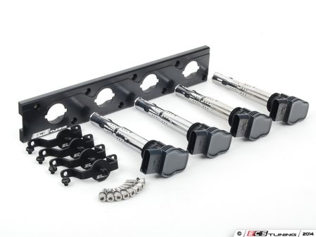 ES#2713409 - 002598ECS14KT - 2.0T Coil Pack Conversion Kit - Stage 2 - Includes anodized black conversion plate -w- black 2.0T coils and black hold down kit - ECS - Audi Volkswagen