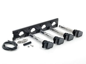 ES#2713433 - 002598ECS13AKT - 2.0T Coil Pack Conversion Kit - Stage 1 - Includes anodized black conversion plate -w- black 2.0T coils - Assembled By ECS - Audi Volkswagen