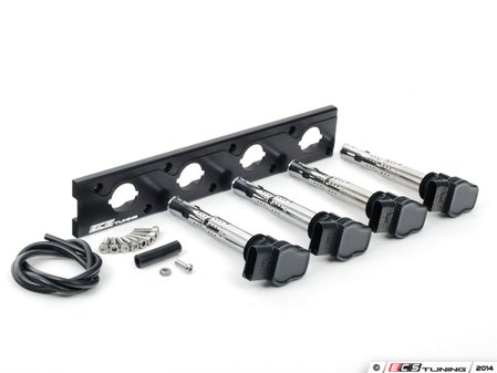 ES#2713433 - 002598ECS13AKT - 2.0T Coil Pack Conversion Kit - Stage 1 - Includes anodized black conversion plate -w- black 2.0T coils - Assembled By ECS - Audi Volkswagen