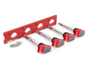ES#2713404 - 002598ECS17KT - 2.0T Coil Pack Conversion Kit - Stage 1 - Includes wrinkle red conversion plate -w- red 2.0T coils - ECS - Audi Volkswagen