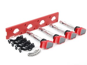 ES#2713406 - 002598ECS18KT - 2.0T Coil Pack Conversion Kit - Stage 2 - Includes wrinkle red conversion plate -w- red 2.0T coils and black hold down kit - ECS - Audi Volkswagen