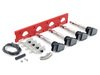 ES#2713446 - 002598ECS24AKT - 2.0T Coil Pack Conversion Kit - Stage 2 - Includes wrinkle red conversion plate -w- black 2.0T coils and silver hold down kit - Assembled By ECS - Audi Volkswagen