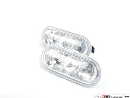 ES#10062 - 1j0998117 - Smooth Style Side Marker Set - Clear - Fender-mounted side markers - Volkswagen Zubehor - Volkswagen
