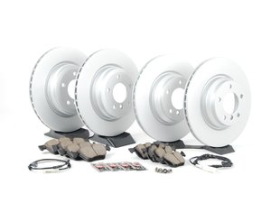 ES#2618759 - 34356789440KT5 - Front & Rear Brake Service Kit - Featuring ECS V5 coated rotors and ECS DD23 ceramic brake pads. - Assembled By ECS - BMW