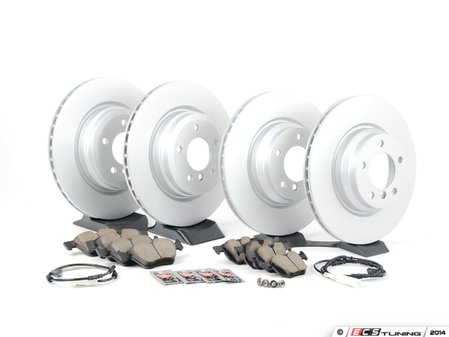 ES#2618759 - 34356789440KT5 - Front & Rear Brake Service Kit - Featuring ECS V5 coated rotors and ECS DD23 ceramic brake pads. - Assembled By ECS - BMW