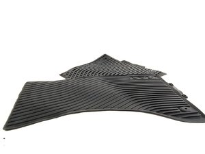 ES#452702 - 8K1061221041 - Front All Weather Rubber Floor Mats - Satin Black - (NO LONGER AVAILABLE) - Featuring the 'A4' logo - Genuine Volkswagen Audi - 