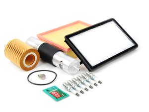 ES#2723011 - M52INS2D2KT - "Dry" Inspection II Service Kit - Includes spark plugs and all filters - add your preferred fluids for a complete service - Assembled By ECS - BMW