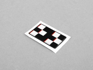 ES#253415 - 51459195217 - JCW Dash Checker Sticker - Dark - Located on the dash right panel in checker pattern. - Genuine MINI - MINI
