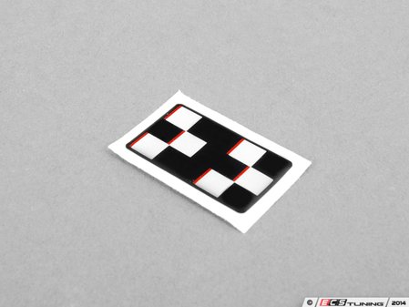 ES#253415 - 51459195217 - JCW Dash Checker Sticker - Dark - Located on the dash right panel in checker pattern. - Genuine MINI - MINI