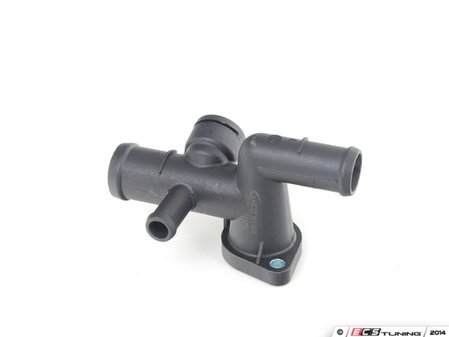 ES#2712774 - 06A121132AP - Coolant Flange - Located on the driver side of the cylinder head, this pipe contains the coolant temperature sensor - Vaico - Audi Volkswagen