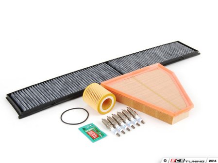 ES#2723115 - N52IN2d - "Dry" Inspection II Service Kit - Includes spark plugs and all filters - add your preferred fluids for a complete service - Assembled By ECS - BMW