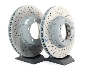 ES#2515711 - 99335104510KT - Front Brake Rotors - Pair 12.67" (322mm) - Directional front axle fitment - Both left and right - Genuine Porsche - Porsche
