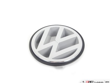 ES#263582 - 3A0853600EPG - Front Grille Emblem - Chrome - Get a new emblem for your Volkswagen today - Genuine Volkswagen Audi - Volkswagen