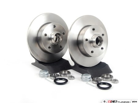 ES#1049 - ECS4-5RCONVSTG1 - Complete 4-5 Lug Conversion Kit - Plain Rotors - Rear - 226mm plain 5-lug rotors, new bearings & seals - Assembled By ECS - Volkswagen
