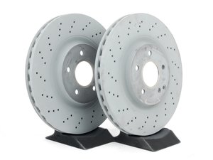 ES#2618785 - 221423121207KT1 - Rear Brake Rotors - Pair - Restore the stopping power in your vehicle - Genuine Mercedes Benz - Mercedes Benz