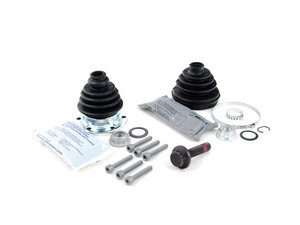 ES#2581791 - 1K0498201KT - CV Joint Installation Kit - Includes all the boots and bolts you'll need to service one driveshaft - Assembled By ECS - Volkswagen