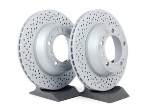 ES#2561167 - 99635240104KT - Coated Rear Brake Rotors - Pair 11.77" (299mm) - Rear axle fitment - Both left and right - Zimmermann - Porsche