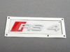 ES#3560 - 8D98537402ZZ - 'RS4' Emblem - Chrome/Red - (NO LONGER AVAILABLE) - Replace your worn or missing emblem - Genuine Volkswagen Audi - 
