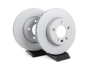 ES#12009 - 7l6698301dkt - Front Brake Rotors - Pair (330x32) - A coated set of rotors to help prevent corrosion - Zimmermann - Volkswagen Porsche