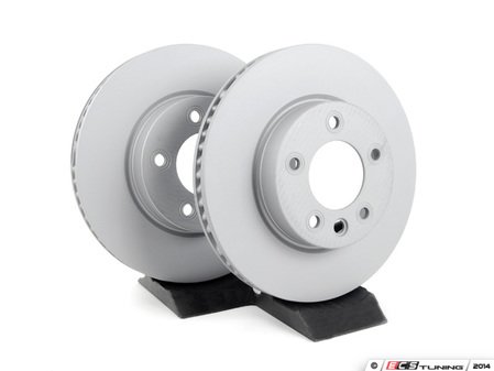 ES#12009 - 7l6698301dkt - Front Brake Rotors - Pair (330x32) - A coated set of rotors to help prevent corrosion - Zimmermann - Volkswagen Porsche