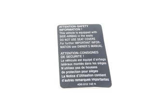 ES#375596 - 4D0010142A - STICKER - Genuine Volkswagen Audi - 