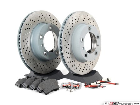 ES#2594688 - 98735140101FOEKT - Front Brake Service Kit - Featuring Sebro rotors and Textar brake pads - Assembled By ECS - Porsche
