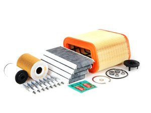 ES#2723152 - E965ISP2dFMKT - "Dry" Inspection II Service Kit - Includes spark plugs and all filters - add your preferred fluids for a complete service - Assembled By ECS - BMW