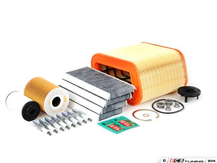 ES#2723152 - E965ISP2dFMKT - "Dry" Inspection II Service Kit - Includes spark plugs and all filters - add your preferred fluids for a complete service - Assembled By ECS - BMW