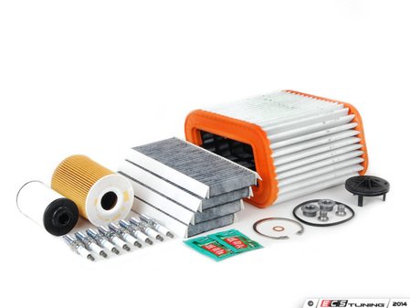 ES#2723149 - E965KTISP2dBKT - "Dry" Inspection II Service Kit - Includes spark plugs and all filters - add your preferred fluids for a complete service - Assembled By ECS - BMW
