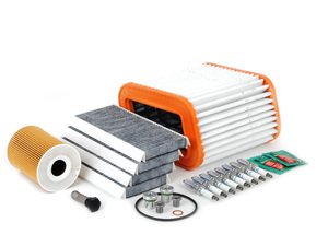 ES#2723146 - E965INSP2dBKT - "Dry" Inspection II Service Kit - Includes spark plugs and all filters - add your preferred fluids for a complete service - Assembled By ECS - BMW