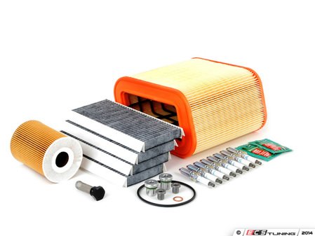 ES#2723147 - E965INSPd2Kt - "Dry" Inspection II Service Kit - Includes spark plugs and all filters - add your preferred fluids for a complete service - Assembled By ECS - BMW