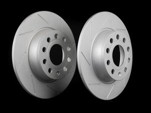 ES#2702509 - 1K0698601AA -  Rear Slotted Brake Rotors - Pair (272x10) - (NO LONGER AVAILABLE) - Featuring GEOMET protective coating. - OE# 1K0615601AA - ECS - Audi Volkswagen