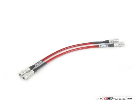 ES#3449979 - 024681ECS01 - Front Exact-Fit Stainless Steel Brake Lines  - Front set of DOT-compliant lines for an improved pedal feel - ECS - Audi